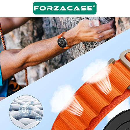 Forzacase 22 mm Universal Akıllı Saatler için Kancalı Kumaş Kordon Kayış - FC156