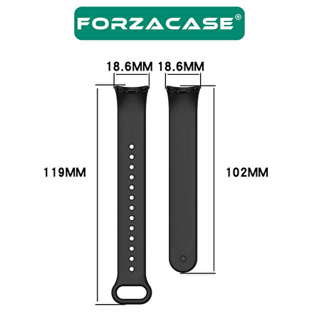 Forzacase Xiaomi Mi Band 8 Uyumlu  Silikon Kordon Kayış - FC176