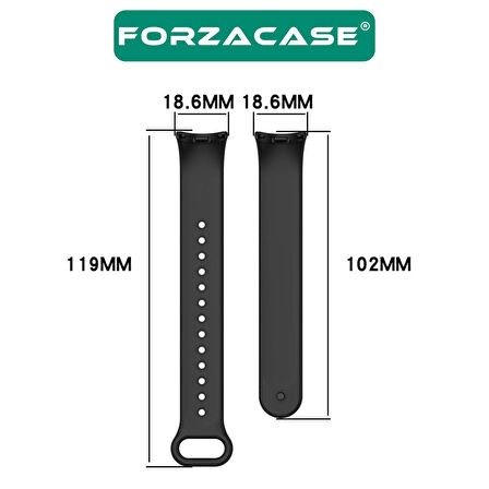 Forzacase Xiaomi Mi Band 9 için Silikon Kordon Kayış - FC176