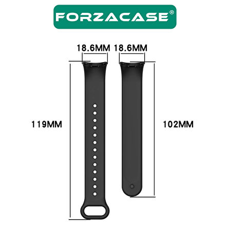 Forzacase Xiaomi Smart Band 10 ile uyumlu Silikon Kordon Kayış - FC176