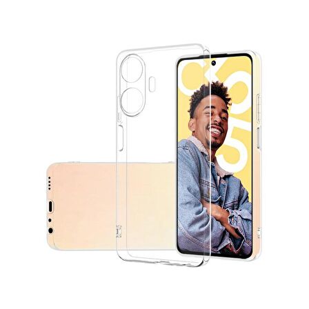 Forzacase Realme C55 uyumlu Soft Slim Serisi Şeffaf Silikon Kılıf - FC194