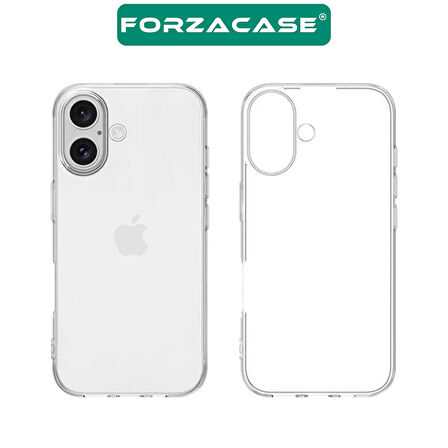 Forzacase iPhone 16 Plus uyumlu Soft Slim Serisi Şeffaf Silikon Kılıf - FC194