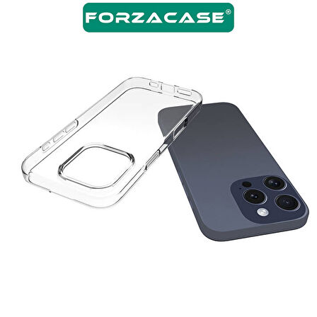 Forzacase iPhone 16 Pro uyumlu Soft Slim Serisi Şeffaf Silikon Kılıf - FC194