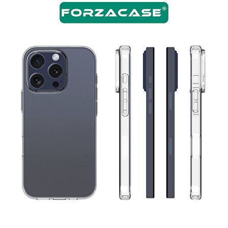 Forzacase iPhone 16 Pro uyumlu Soft Slim Serisi Şeffaf Silikon Kılıf - FC194