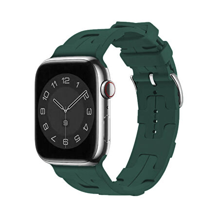 Forzacase Apple Watch 38 / 40 / 41 mm uyumlu Hermes Silikon Kordon Kayış - FC241