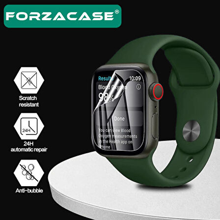 Forzacase Apple Watch Series 9 45 mm ile uyumlu Hydrogel Esnek Ekran Koruma Filmi 2 Adet - FC250
