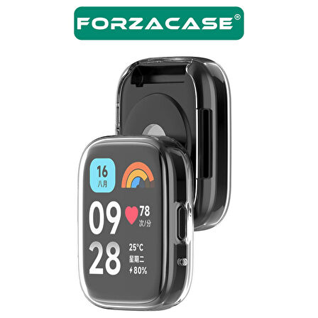 Forzacase Xiaomi Redmi Watch 3 Active ile uyumlu Önü Kapalı Ekran Korumalı Silikon Kılıf - FC256