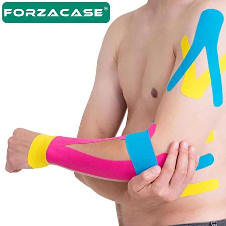 Forzacase Su Geçirmez Pamuk Sporcu Ağrı Bandı Kinesiyoloji Bandı (5m x 5cm) - FC258