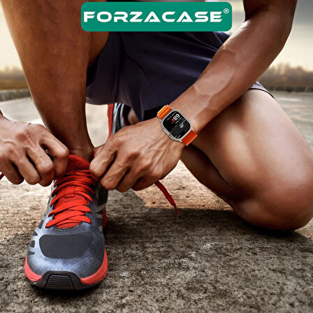 Forzacase Apple Watch SE 40mm uyumlu Kancalı Kumaş Kordon Kayış - FC268