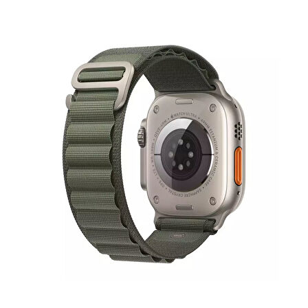 Forzacase Apple Watch Series 9 45mm ile uyumlu uyumlu Kancalı Kumaş Kordon Kayış - FC269
