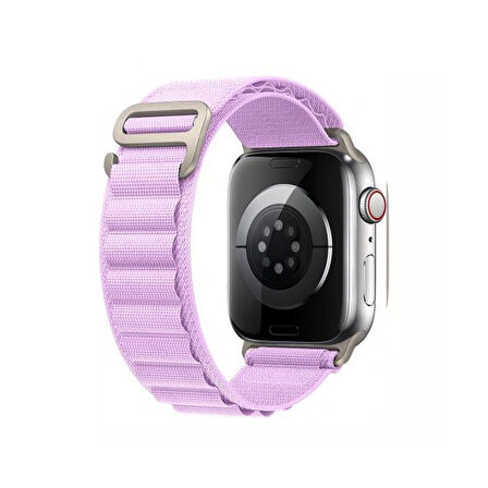 Forzacase Apple Watch 42 / 44 / 45 / 49 mm uyumlu Kancalı Kumaş Kordon Kayış - FC269