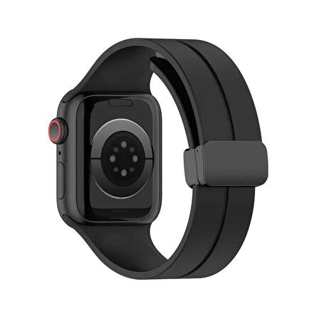 Forzacase Apple Watch 9 45 mm Uyumlu Manyetik Tokalı 22mm Silikon Kordon Kayış - FC272