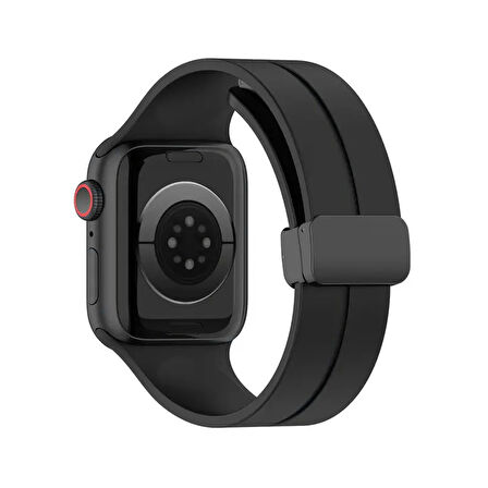 Forzacase Apple Watch 10 Series 46mm ile uyumlu Manyetik Tokalı Silikon Kordon Kayış - FC272