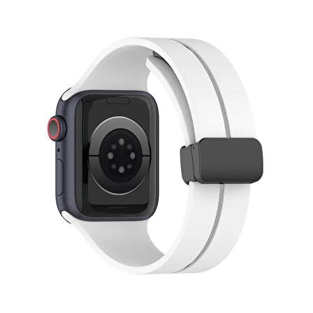 Forzacase Apple Watch Ultra 2 49mm Uyumlu Manyetik Tokalı 22mm Silikon Kordon Kayış - FC272
