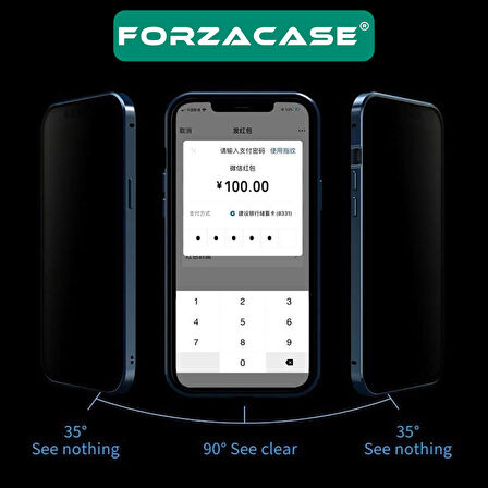 Forzacase iPhone 16e ile uyumlu Privacy Hayalet Ekran Koruyucu Seramik Film - FC292