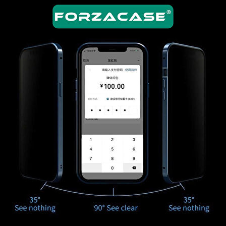 Forzacase Xiaomi Redmi Note 13 Pro 4G / 5G için Privacy Hayalet Cam Ekran Koruyucu - FC292