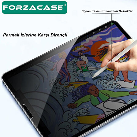 Forzacase Apple iPad Pro 12.9 (2021-2022) için Tablet Privacy Hayalet Ekran Koruyucu Tempered Cam - FC294