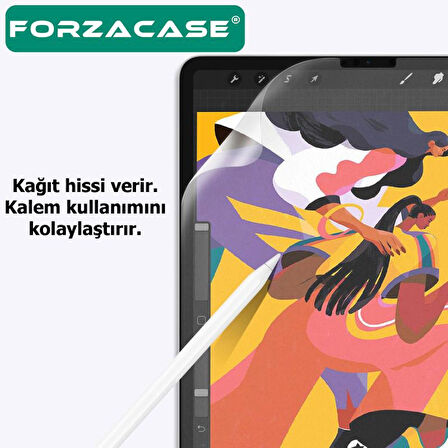 Forzacase iPad Air 13 2024 13 inch Paper Like Kağıt Hissi Mat Ekran Koruyucu Nano Film - FC295
