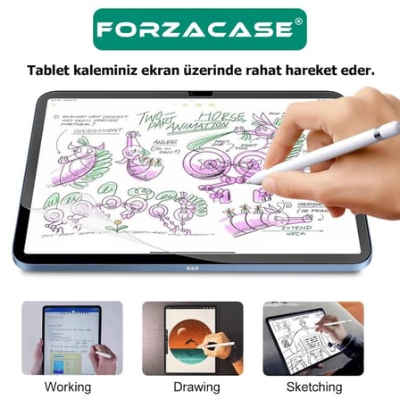 Forzacase iPad Air 13 2026 13 inch Paper Like Kağıt Hissi Mat Ekran Koruyucu Nano Film - FC295