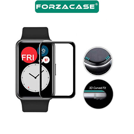 Forzacase Huawei Watch Fit 2 için Metal Mıknatıslı Kordon Kayış + Ekran Koruyucu Film - FC297