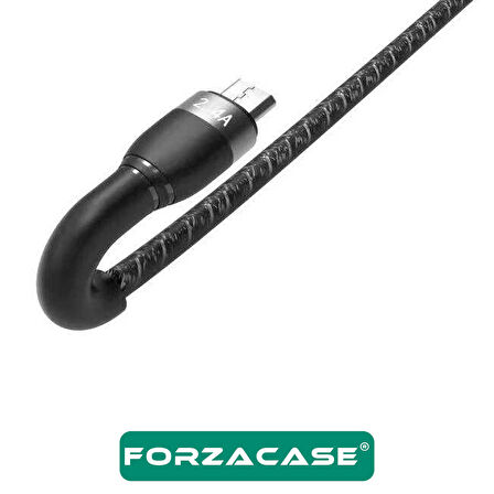 Forzacase Hydra Serisi Micro USB Örgülü Şarj ve Data Kablosu 2A 3 metre - FC313