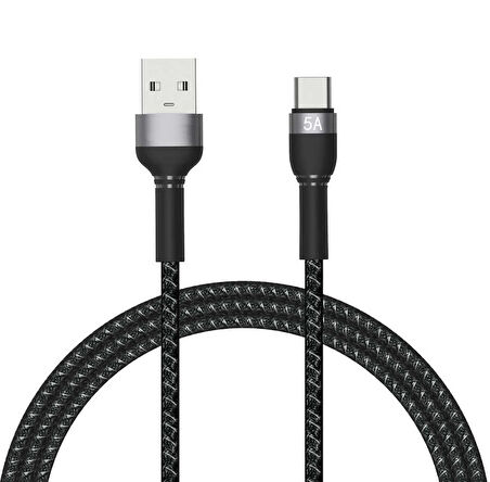 Forzacase Hydra Serisi Type-C USB Örgülü Şarj ve Data Kablosu 2.4A 1 metre - FC314