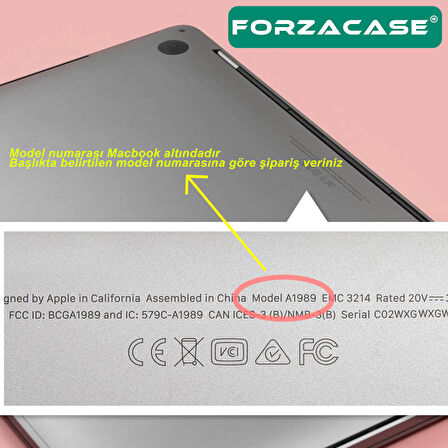 Forzacase Apple Macbook 13’3 Pro 2020 A2338 Silikon Klavye Koruması Şeffaf EU / Türkçe- FC338