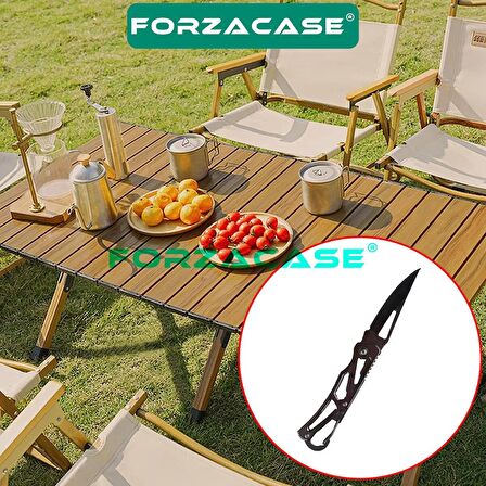 Forzacase Paslanmaz Çelik Ultra Keskin Outdoor Avcılık Kamp Çakısı Kamp Mutfak Bıçağı - FC341 Gümüş