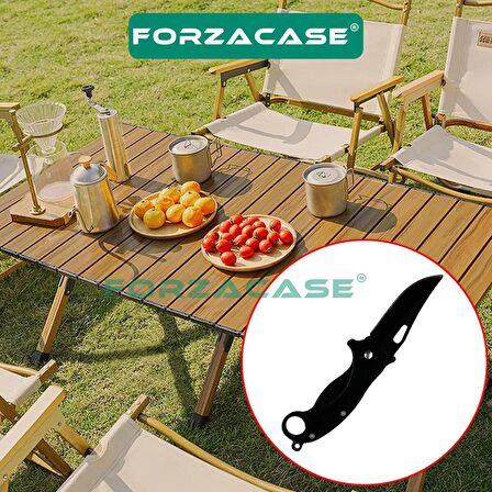 Forzacase Paslanmaz Çelik Ultra Keskin Outdoor Avcılık Kamp Çakısı Kamp Mutfak Bıçağı - FC342