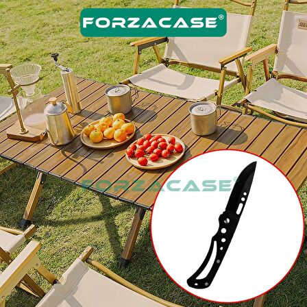 Forzacase Paslanmaz Çelik Ultra Keskin Outdoor Avcılık Kamp Çakısı Kamp Mutfak Bıçağı - FC344