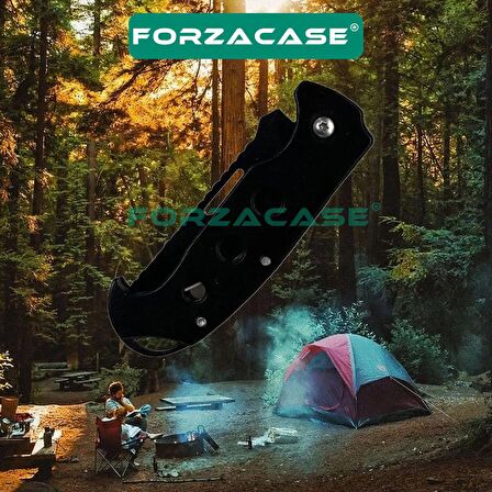 Forzacase Paslanmaz Çelik Ultra Keskin Outdoor Avcılık Kamp Çakısı Kamp Mutfak Bıçağı - FC345