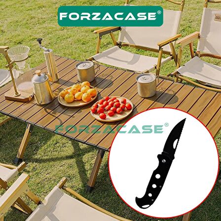 Forzacase Paslanmaz Çelik Ultra Keskin Outdoor Avcılık Kamp Çakısı Kamp Mutfak Bıçağı - FC345