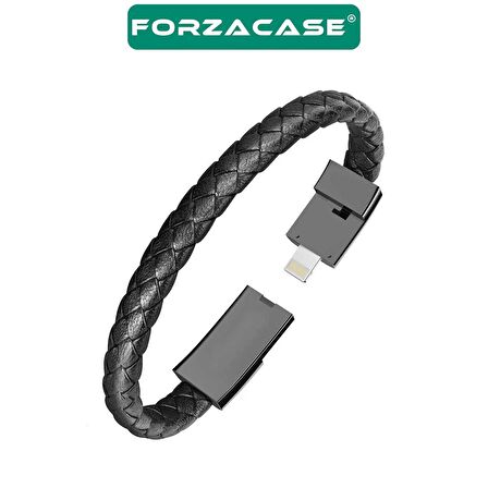 Forzacase USB to Lightning Deri Bileklik Şarj Data Kablosu PD 66W - FC346