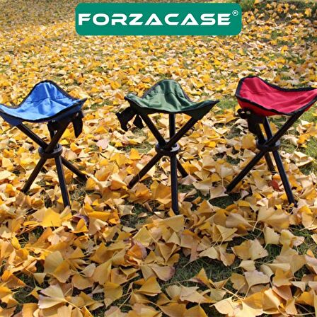 Forzacase 2 Adet Hafif Taşınabilir Katlanır Tripod Üçgen Kamp Tabure - FC348