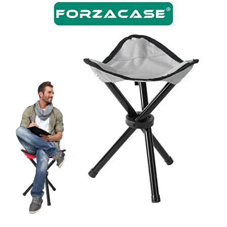 Forzacase 2 Adet Hafif Taşınabilir Katlanır Tripod Üçgen Kamp Tabure - FC348