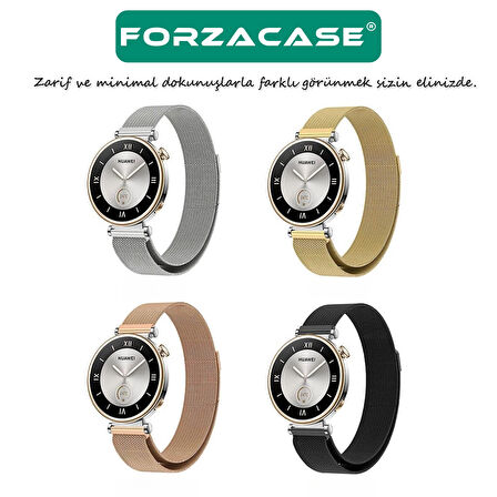 Forzacase Xiaomi Watch S4 41mm ile uyumlu Metal Mıknatıslı Kordon Kayış - FC356