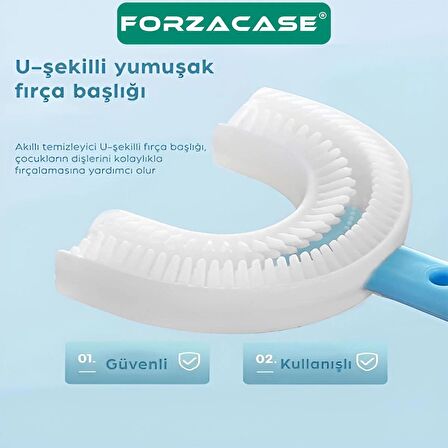 Forzacase Silikon 360 Derece U Şekilli Yumuşak Çocuk Diş Fırçası - FC359