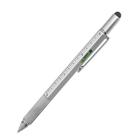 Forzacase Su Terazili Cetvelli Tornavidalı Çok Fonksiyonlu Mühendis Kalemi Dokunmatik Touchpen FC367