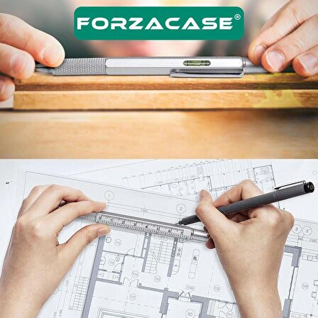 Forzacase Su Terazili Cetvelli Tornavidalı Çok Fonksiyonlu Mühendis Kalemi Dokunmatik Touchpen FC367