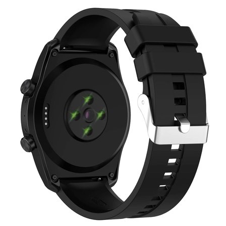 Forzacase Havit M9030 Pro 46mm ile uyumlu Tokalı Çizgi Desen Silikon Kordon Kayış - FC369