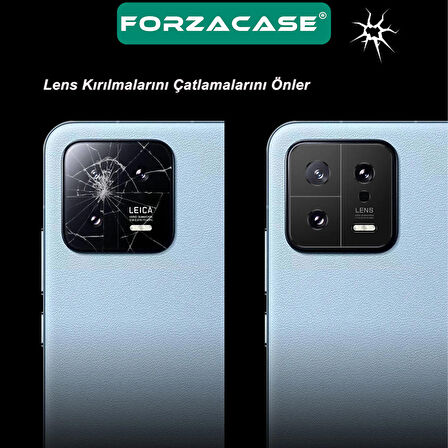 Forzacase Samsung Galaxy S23 Plus ile uyumlu Kamera Lens Koruma Halkası Siyah - FC377