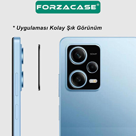 Forzacase Xiaomi Redmi Note 11S Global ile uyumlu Kamera Lens Koruma Halkası Siyah - FC377