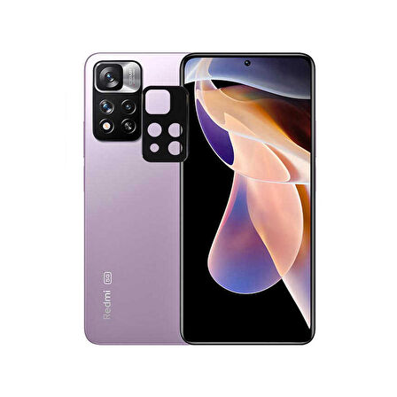 Forzacase Xiaomi Redmi Note 11 Pro Plus 5G ile uyumlu Kamera Lens Koruma Halkası Siyah - FC377