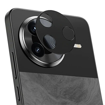 Forzacase Xiaomi Poco F7 Pro ile uyumlu Kamera Lens Koruma Halkası Siyah - FC377