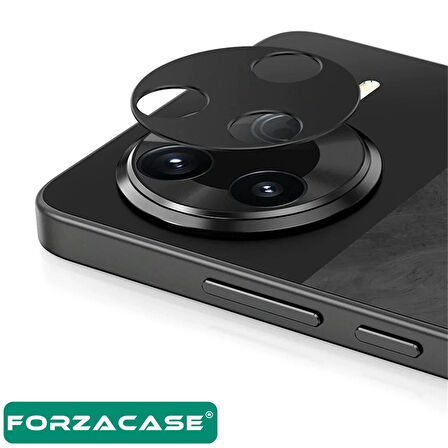 Forzacase Xiaomi Poco F7 Pro ile uyumlu Kamera Lens Koruma Halkası Siyah - FC377