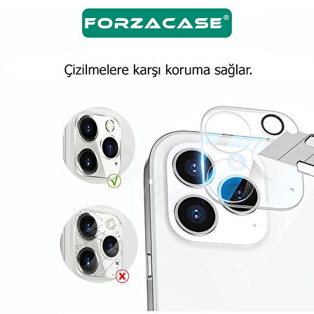 Forzacase iPhone 16 Plus ile uyumlu Kamera Lens Koruyucu Cam Filmi - FC378