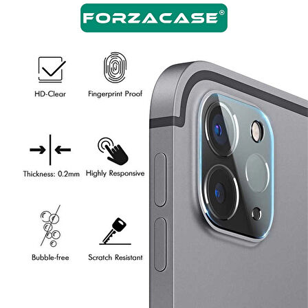 Forzacase iPad Pro 13 2024 ile uyumlu Kamera Lens Koruyucu Cam Filmi - FC378
