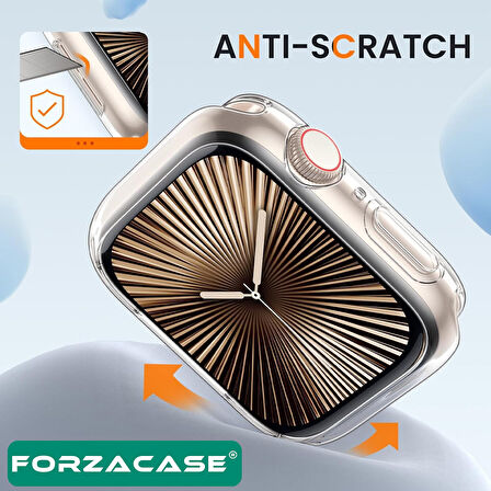 Forzacase Apple Watch 10 46mm Önü Açık Sert Plastik Rubber Kılıf - FC380