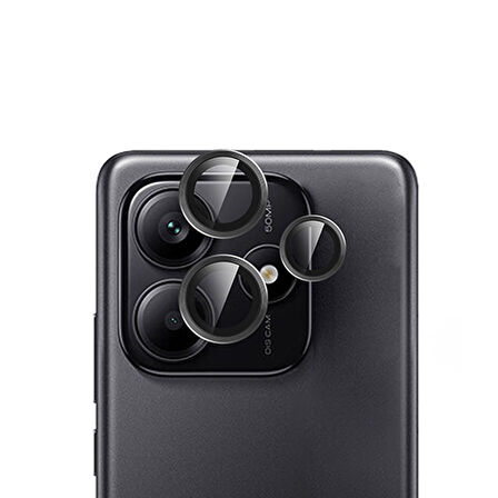 Forzacase Xiaomi Redmi Note 14 5G ile uyumlu Kamera Camı Lens Koruyucu Halka Seti - FC381
