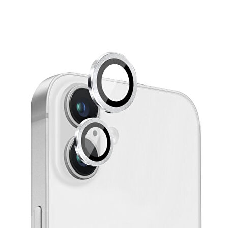 Forzacase iPhone 16 ile uyumlu Kamera Camı Lens Koruyucu Halka Seti - FC381